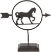 Metal Horse Tabletop Sculpture on Stand