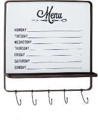 Metal Menu Board Wall Sign with Hooks