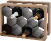 Wood and Metal Wine Bottle Holder