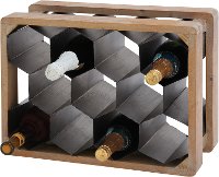 Wood and Metal Wine Bottle Holder