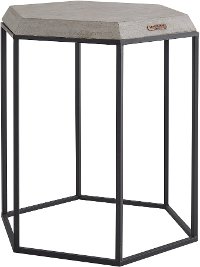 Magnolia Home Furniture Black Hexagon Table with Cement Top