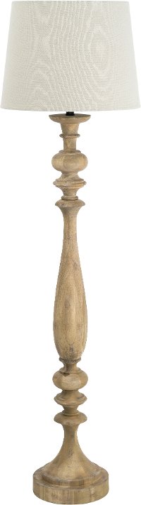 Magnolia Home Furniture Wood Floor Lamp with Natural Shade