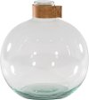 Magnolia Home Furniture 9 Inch Glass Orb Vase with Leather Ring