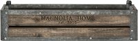 Magnolia Home Furniture Wood and Metal Utility Crate Trough