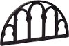 Magnolia Home Furniture Black Semi-Circle Window Wall Pane