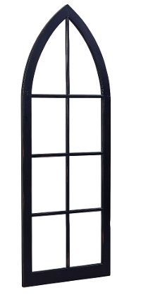 Magnolia Home Furniture Black Single Gothic Arched Window Pane