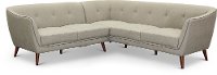 Light Gray Sectional Sofa with Corner Sofa - Avery