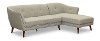 Light Gray Sectional Sofa with RAF Chaise - Avery