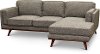 Modern Gray Sectional Sofa with LAF Loveseat - Camden