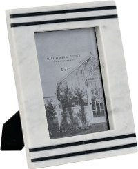 Magnolia Home Furniture White and Black Marble Photo Frame