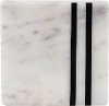 Magnolia Home Furniture White and Black Marble Coasters - Set of 4