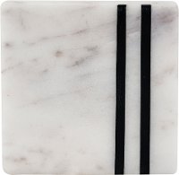 Magnolia Home Furniture White and Black Marble Coasters - Set of 4