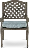 Macan Gray Metal Patio Dining Chair