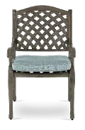 Macan Gray Metal Patio Dining Chair