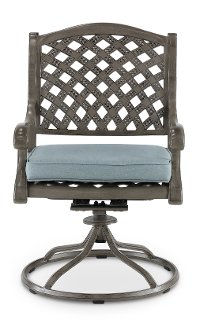 Gray Metal Swivel Rocking Patio Chair - Macan