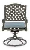 Macan Gray Metal Swivel Rocking Patio Chair