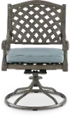 Macan Gray Metal Swivel Rocking Patio Chair