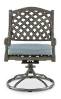 Macan Gray and Blue Swivel Rocking Patio Chair