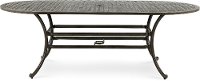 Oval Gray Metal Patio Dining Table - Macan