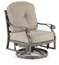 High Back Patio Dining Swivel Rocker - Macan