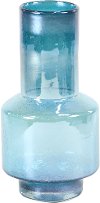 16 Inch Blue Glass Vase