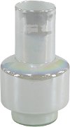 13 Inch White Glass Vase