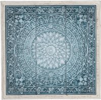 34 Inch Metal and Wood Wall Decor