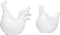 Assorted White Rooster or Chicken Figurine