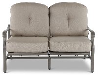Gray High Back Patio Motion Love Seat - Macan