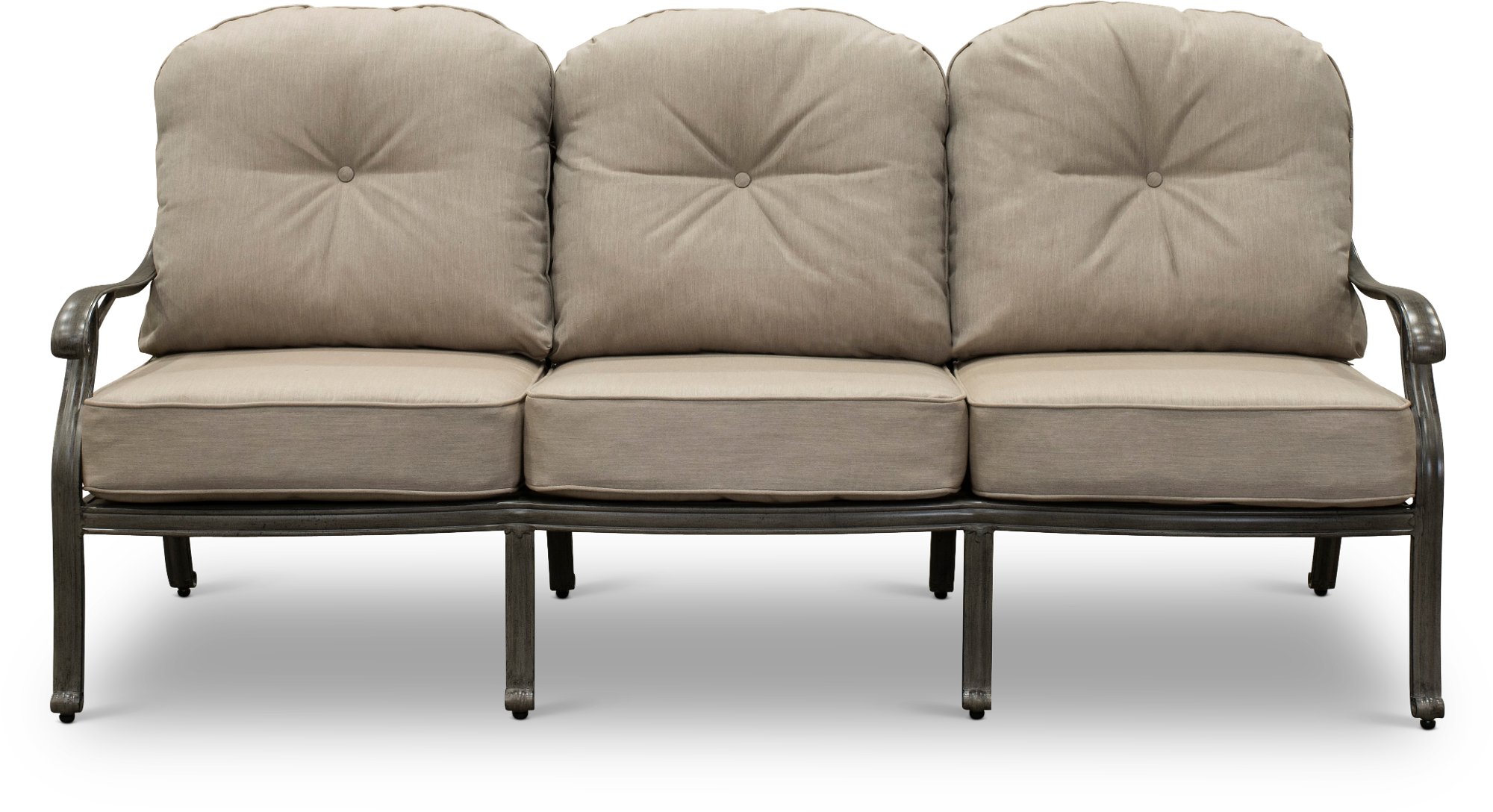 Gray High Back Patio Sofa - Macan-1