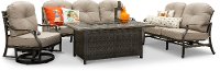 Gray High Back Patio Sofa - Macan-3
