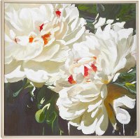 39 Inch Floral Framed Canvas Wall Art