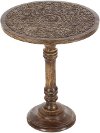 Wooden Carved Traditional Accent Table