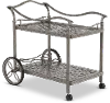 Macan Gray Metal Patio Tea Cart