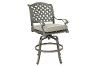 Gray Metal Swivel Patio Bar Stool - Macan