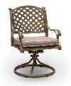 Traditional Light Brown Patio Swivel Rocker Chair - Castle Rock