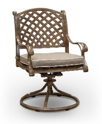Traditional Patio Swivel Rocker Chair - Castle Rock