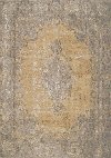 5 x 8 Medium Distressed Yellow and Gray Area Rug - Cathedral