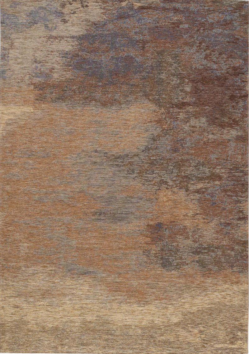 5 X 8 Medium Distressed Beige And Red Area Rug Cathedral