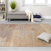 5 x 8 Medium Distressed Beige and Red Area Rug - Cathedral-3