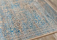 5 x 8 Medium Distressed Gray and Blue Rug - Parlour-2