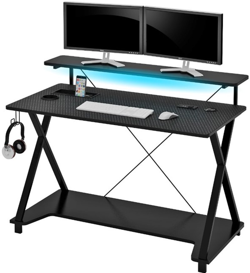 Black Gaming Desk Z Line Series Rc Willey Furniture Store