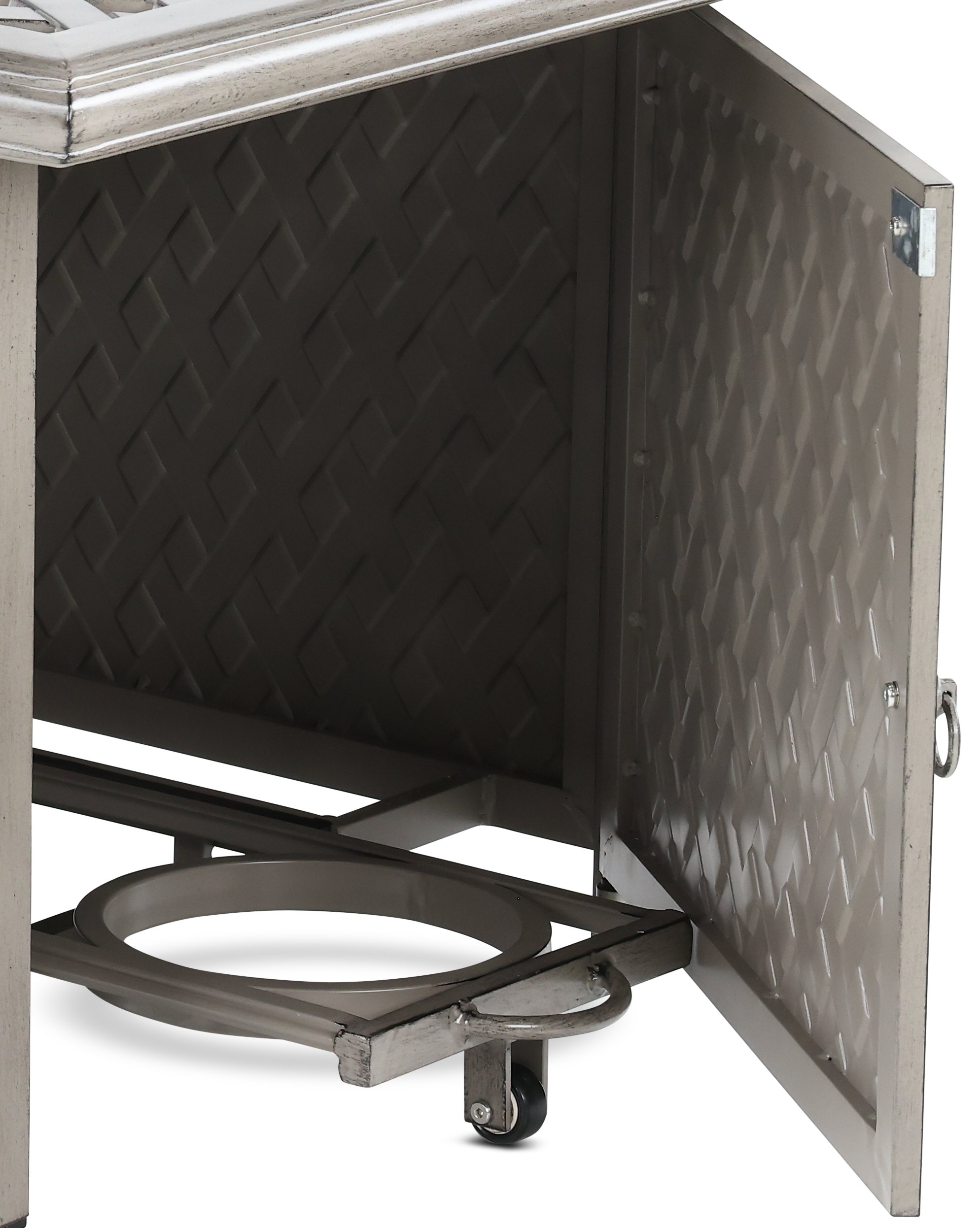 Gray Metal Cast Patio Fire Pit Table - Macan-5