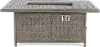 Macan Gray Metal Cast Patio Fire Pit Table