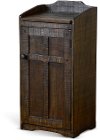 Brown Tobacco Leaf Wooden Trash Bin - Drew