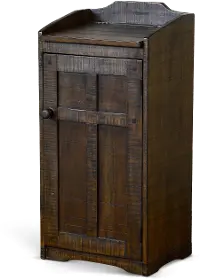 Brown Tobacco Leaf Wooden Trash Bin - Drew
