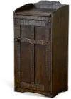 Drew Brown Tobacco Leaf Wooden Trash Bin