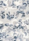 5 x 8 Medium Botanical Cream and Blue Rug - Intrigue