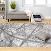 6 x 8 Medium Pastel Scribbles Black and Gray Area Rug - Antika-2
