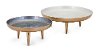 Clearance 12 Inch Gray and Gold-Tone Decorative Tray on Legs